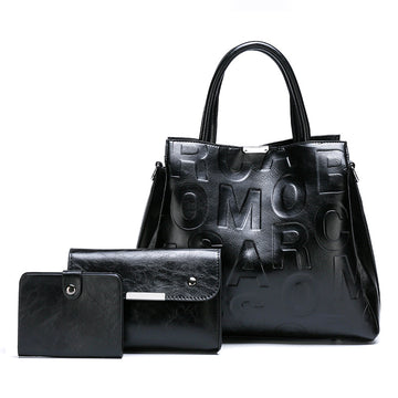 Vegan Letter'd Purse & Wallet Set - Ariya's Apparel and Accessories